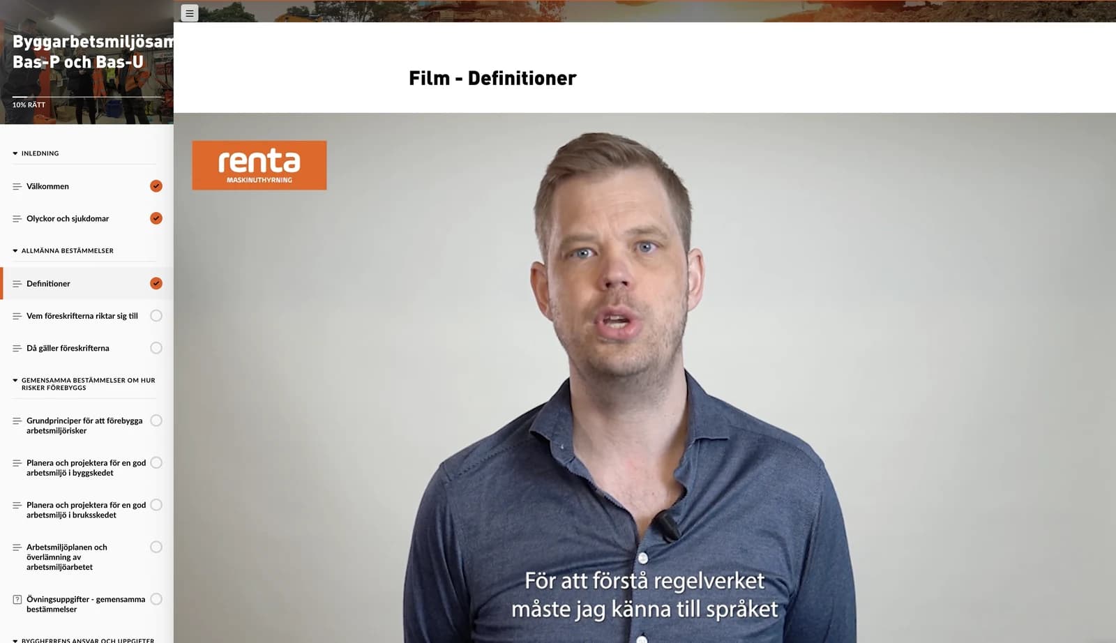 Samma utbildning i kundens profil