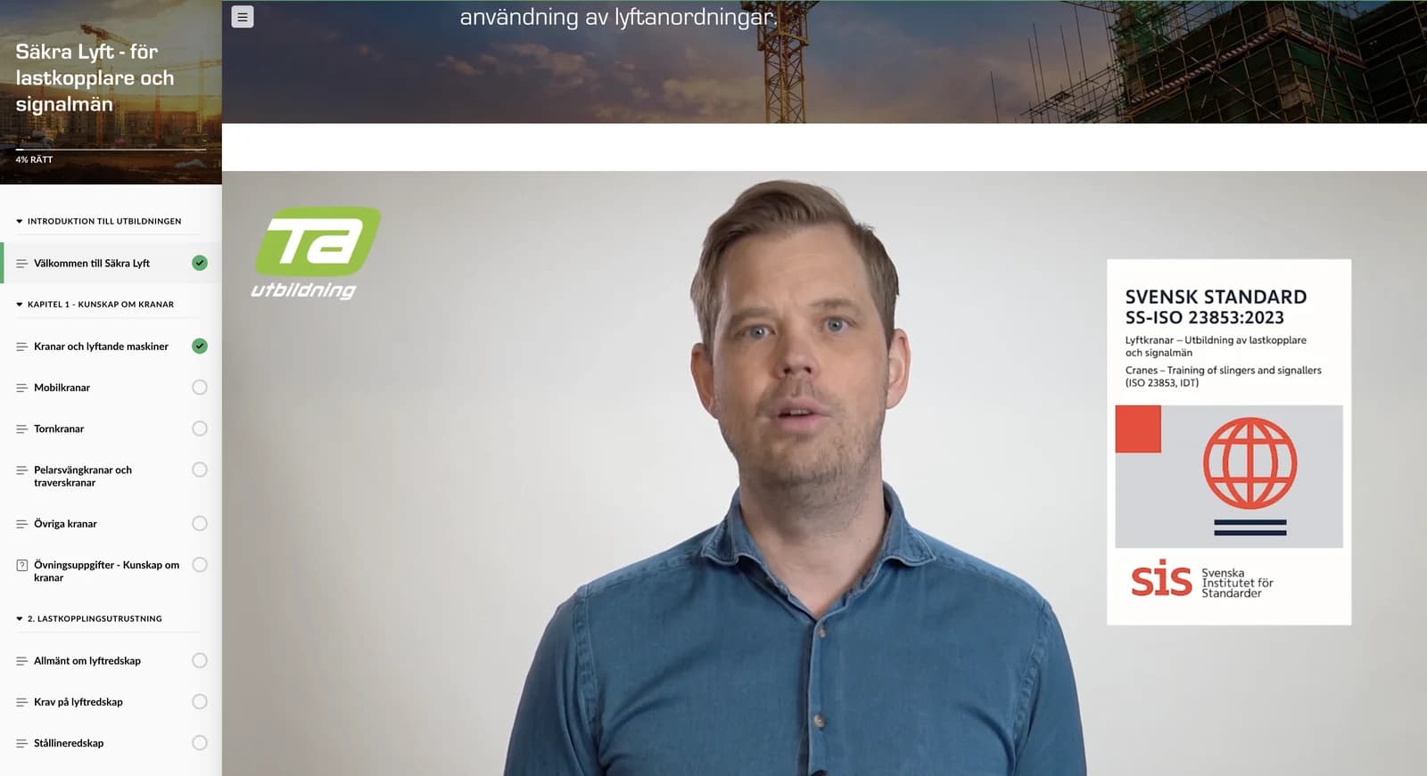 Utbildningen i TA Utbildnings egen profil